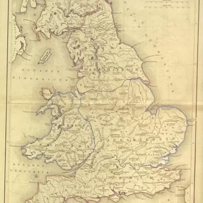MAP: BRITANIA / Eng. BY G.E. Sherman N.Y/ Philadelphia, Blanchard & Lea
