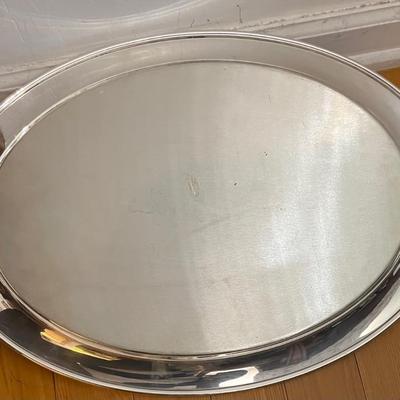 Sterling Silver Oval Tray 22 x 16 Inches
