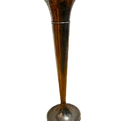 Sterling Silver Flower Vase/ Flute 15 h x 4.7 w