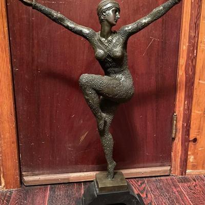 D.H CHIPARUS Bronze female Dancer Statue
