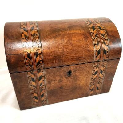 Lot #120  Antique English Tea Caddy