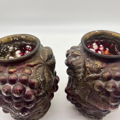 1893 Wedding Vases Goofus Glass