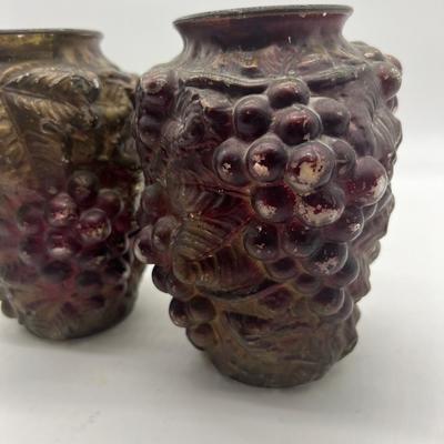 1893 Wedding Vases Goofus Glass