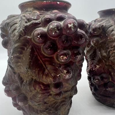 1893 Wedding Vases Goofus Glass