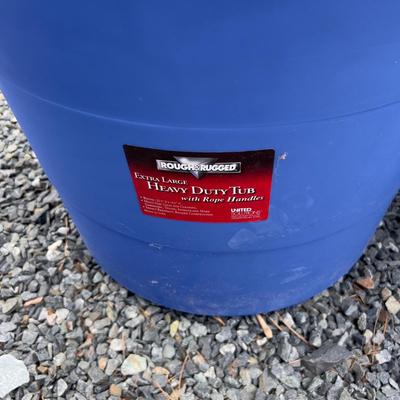 S2231 Pair of Blue Rope Handled Tubs