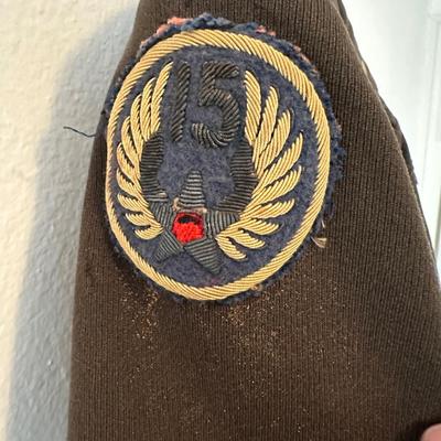 Original Named WWII Army Air Corp Officers Uniform Jacket w/ Patches