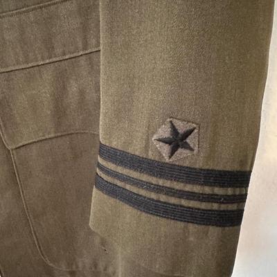 ORIGINAL WWII USN NAVAL AVIATOR GREEN UNIFORM Named And Bullion Wings