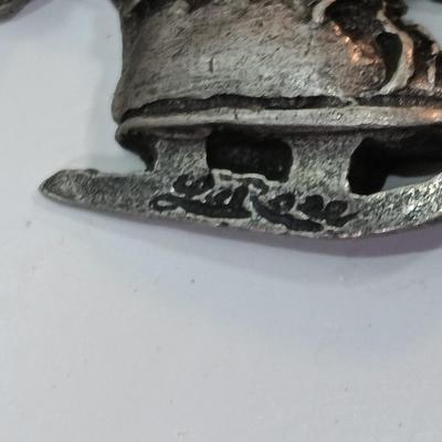 Three pewter LOVELAND Colorado Ornaments