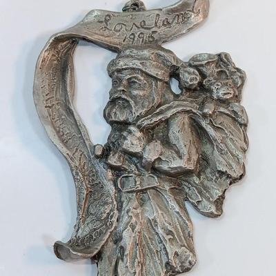 Three pewter LOVELAND Colorado Ornaments