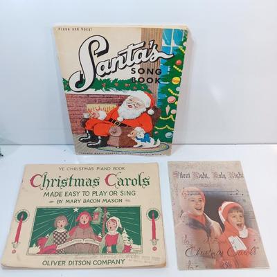 Vintage Christmas song books Piano and Carols