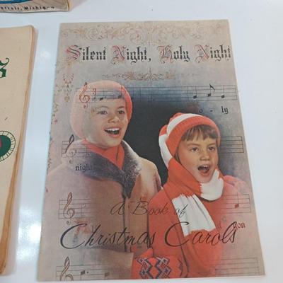 Vintage Christmas song books Piano and Carols