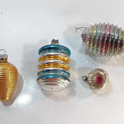 Four vintage ornaments