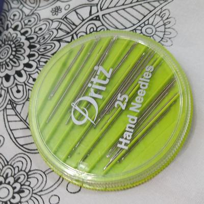 Multi Color Embroidery Floss / thread with crafting projects in a small plastic tote