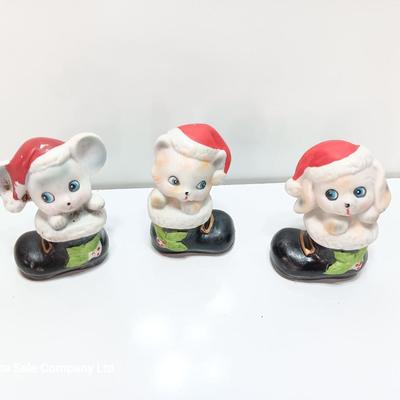 Vintage HOMECO kitten - puppy - and mouse in boots
