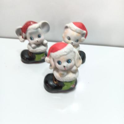 Vintage HOMECO kitten - puppy - and mouse in boots