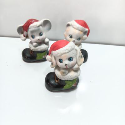 Vintage HOMECO kitten - puppy - and mouse in boots