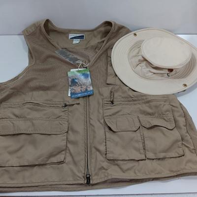 New Exofficio Fishing vest size Large with The Tilley hat - Tilley Endurables