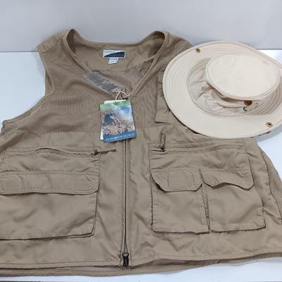 New Exofficio Fishing vest size Large with The Tilley hat - Tilley Endurables