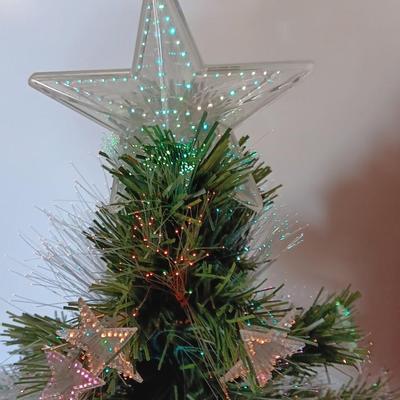 Working! Christmas Trimmeries Continuous color changes 2'.5" Fiber optic tree