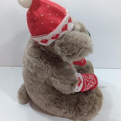 Vintage 80s KrisMutt Dog Plush Toy, With original tags TARGET Christmas Plush Dog