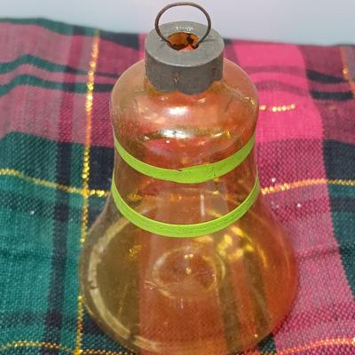 Four shiny brite Vintage Bell ornaments