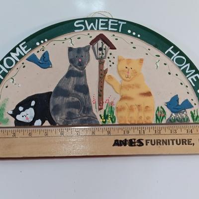 Home sweet Home cat lover's above door wall hanging