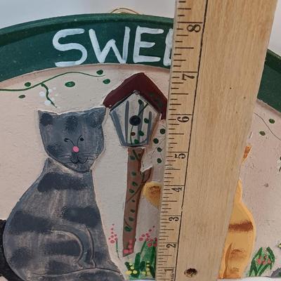 Home sweet Home cat lover's above door wall hanging