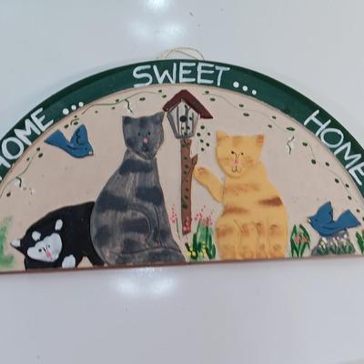 Home sweet Home cat lover's above door wall hanging