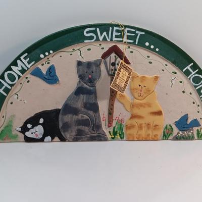 Home sweet Home cat lover's above door wall hanging