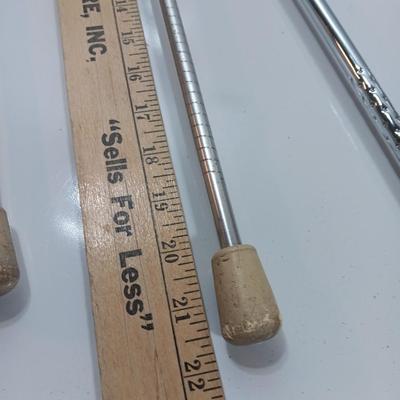 Three vintage Batons -  Marching Band Drum Major Twirling Baton
