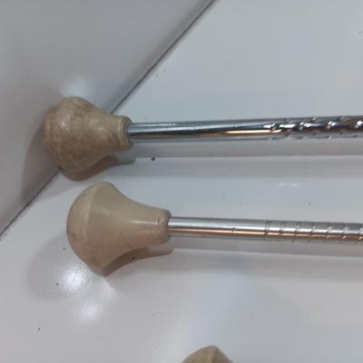 Three vintage Batons -  Marching Band Drum Major Twirling Baton