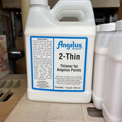 Shelf 39 Inventory Angelus Thinner, Hardener, Duller & Softener