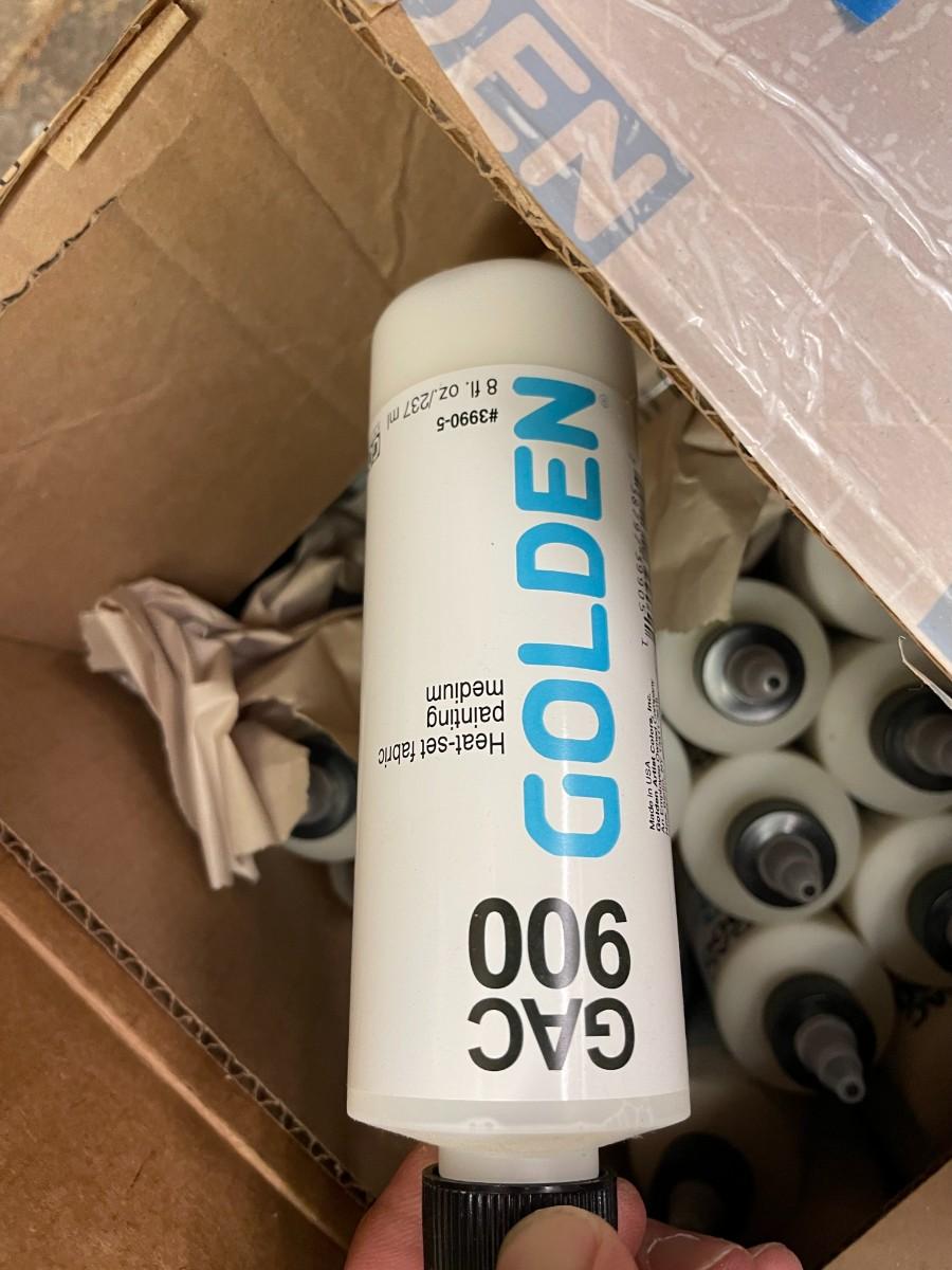 Shelf 41 Inventory 1 Box GAC 900 Golden Heat Set Fabric Painting Medium