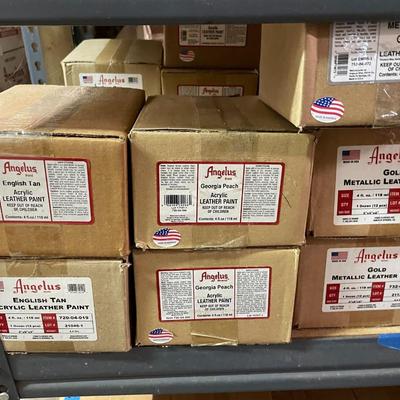 Shelf 45 Inventory Angelus Acrylic Leather Paint 350+ 4oz Bottles