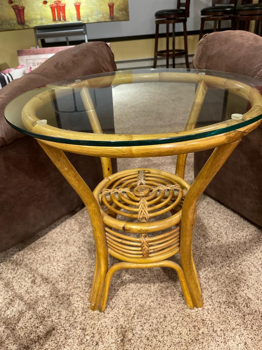 Wicker End Table