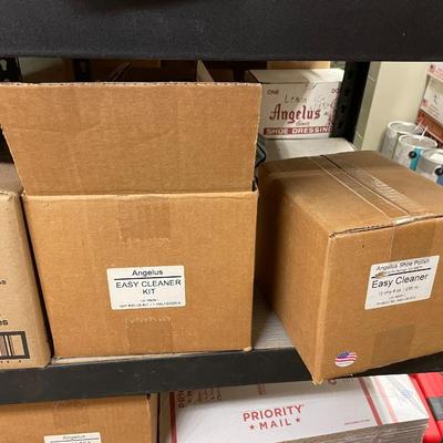 Shelf 52 Inventory Angelus Suede & Nubuck, Mink Oil, Clean Kits, Foam Tex, Clear Shoe Cement, Reptile Skin Cleaner, Etc