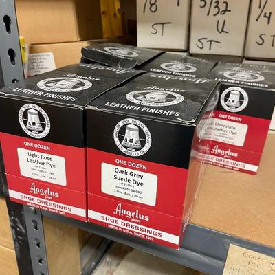 Shelf 53 Inventory Angelus Leather Dye Shoe Dressing 40 Cases or 1,440 Bottles