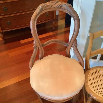 LR 2234 Antique Chair Lot Cane Victorian