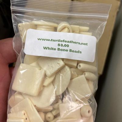 Shelf 59 Two Boxes of Bone Beads in Bags