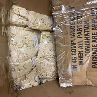 Shelf 59 Two Boxes of Bone Beads in Bags