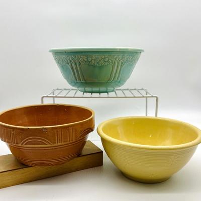 Vintage Pottery Bowls- Homer Laughlin, USA, Watt Pottery