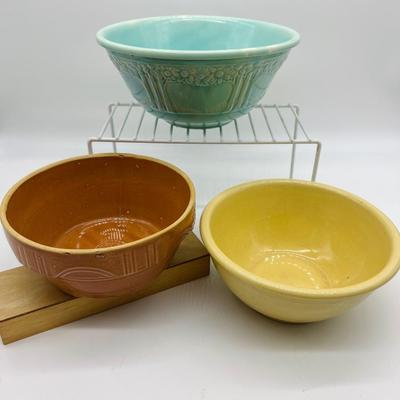 Vintage Pottery Bowls- Homer Laughlin, USA, Watt Pottery