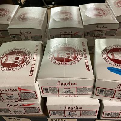 Shelf 63 Inventory Angelus Acrylic Leather Paint 500+ 1oz Bottles