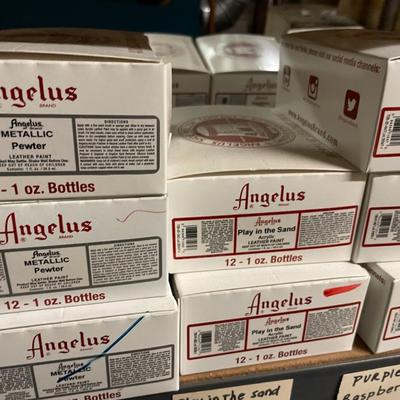 Shelf 63 Inventory Angelus Acrylic Leather Paint 500+ 1oz Bottles