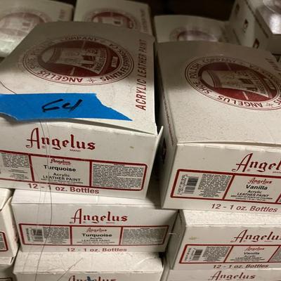 Shelf 64 Inventory Angelus Acrylic Leather Paint 350+ 1oz Bottles