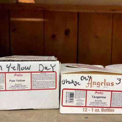 Shelf 66 Inventory Angelus Acrylic Leather Paint 180+ 1oz Bottles