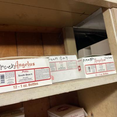 Shelf 66 Inventory Angelus Acrylic Leather Paint 180+ 1oz Bottles