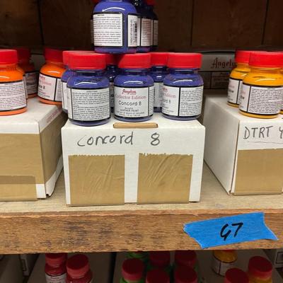 Shelf 67 Inventory Angelus COLLECTORS EDITION Acrylic Leather Paint 200+ 1oz Bottles