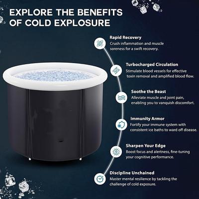 Large Black Portable Ice Bath for Recovry/Cold Water Therapy (New in Box)