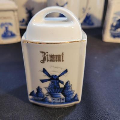 Vintage Delft Style Ceramic Containers (K-CE)